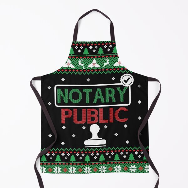 Item preview, Notary Public Ugly Christmas Sweater Design – Funny Holiday Legal Print designed and sold by NotaryLife.