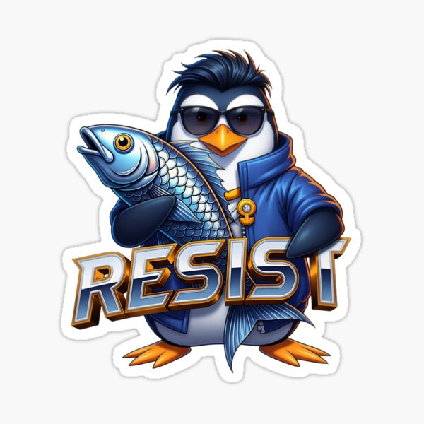Item preview, ???Resist? Penguin?Resist? Penguin?Resist? Penguin?Resist? Penguin?Resist? Penguin?Resist? Penguin?Resist? Penguin?Resist? Penguin?Resist? Penguin?Resist? Penguin??? designed and sold by daisukicos.