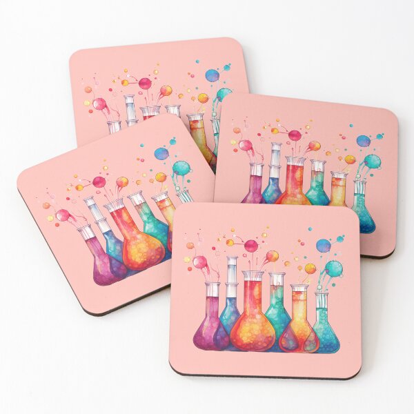 Item preview, Watercolor Science-Chemistry Test Tubes Chemical Reaction designed and sold by GrinGalore.