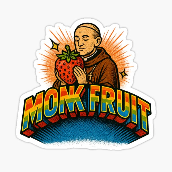 Monk Fruit Bottle Label Sticker