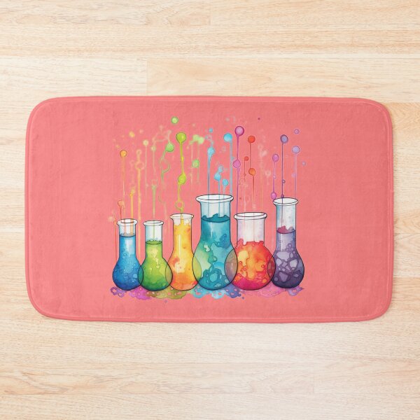 Item preview, Watercolor Science-Chemistry Circle Test Tubes Chemical Reaction designed and sold by GrinGalore.