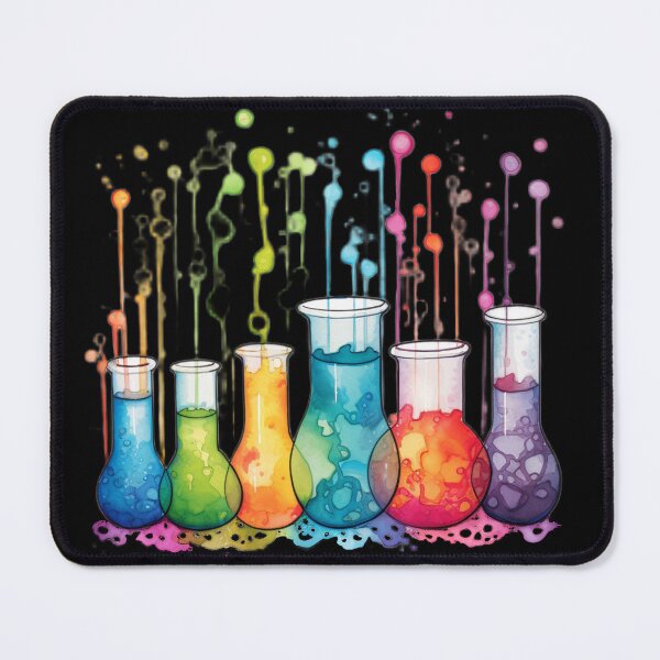 Item preview, Watercolor Science-Chemistry Circle Test Tubes Chemical Reaction designed and sold by GrinGalore.