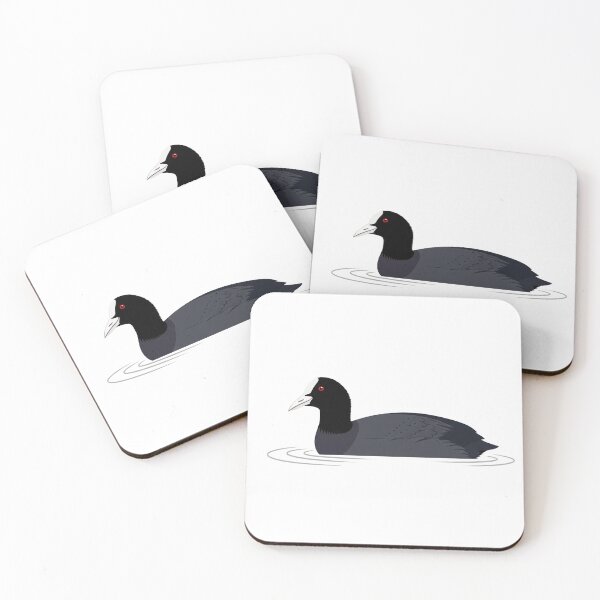 Item preview, The Coot - Minimalist Water Bird Art designed and sold by TheArtEngineer.