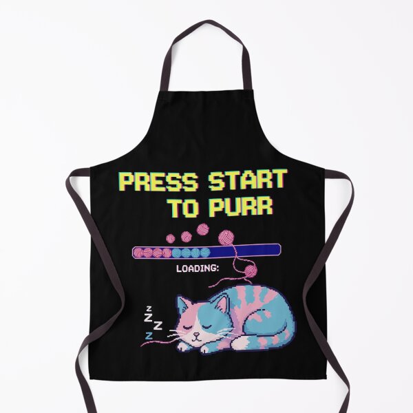 Item preview, Press Start to Purr – Retro Gamer Cat Vibes designed and sold by Amir Faysal.