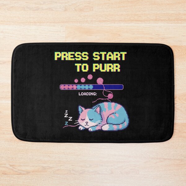 Item preview, Press Start to Purr – Retro Gamer Cat Vibes designed and sold by Amir Faysal.