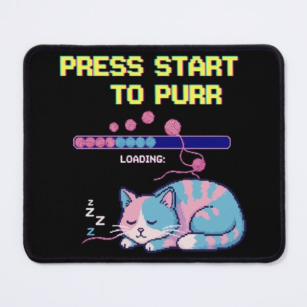 Item preview, Press Start to Purr – Retro Gamer Cat Vibes designed and sold by Amir Faysal.