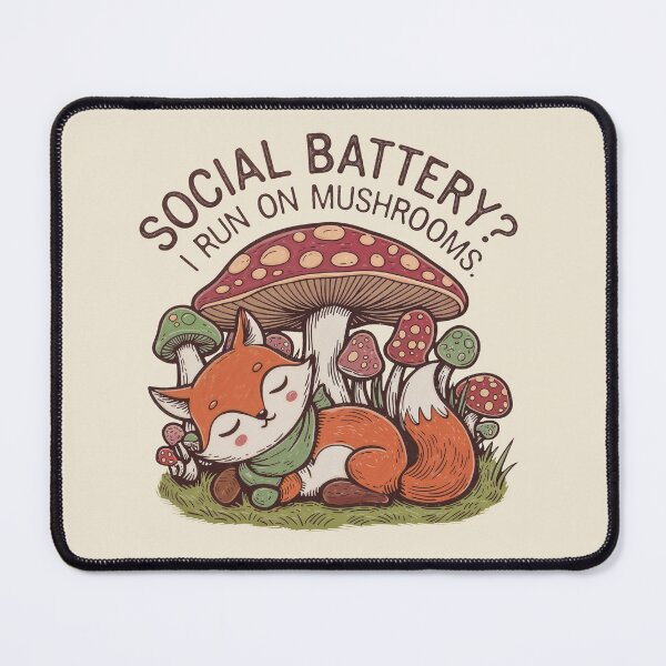 Item preview, Cute Fox and mushroom lover forestcore vintage quote  designed and sold by patterncrow.