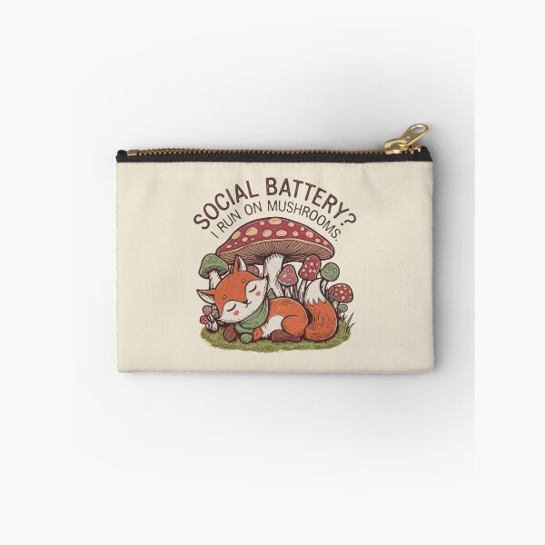 Item preview, Cute Fox and mushroom lover forestcore vintage quote  designed and sold by patterncrow.