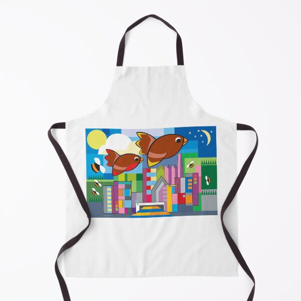 Item preview, City Flypast colorful modern art poster, T-shirt designed and sold by Robert Hills.