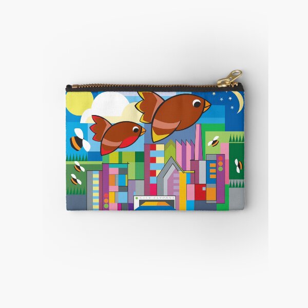 Item preview, City Flypast colorful modern art poster, T-shirt designed and sold by Robert Hills.