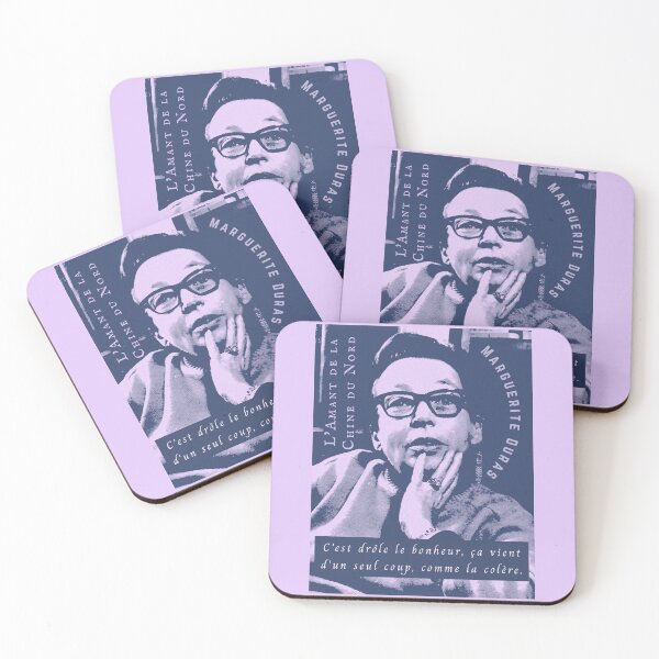 Item preview, Marguerite Duras quote: C'est drôle le bonheur, ça vient d'un seul coup, comme la colère. designed and sold by artbleed.