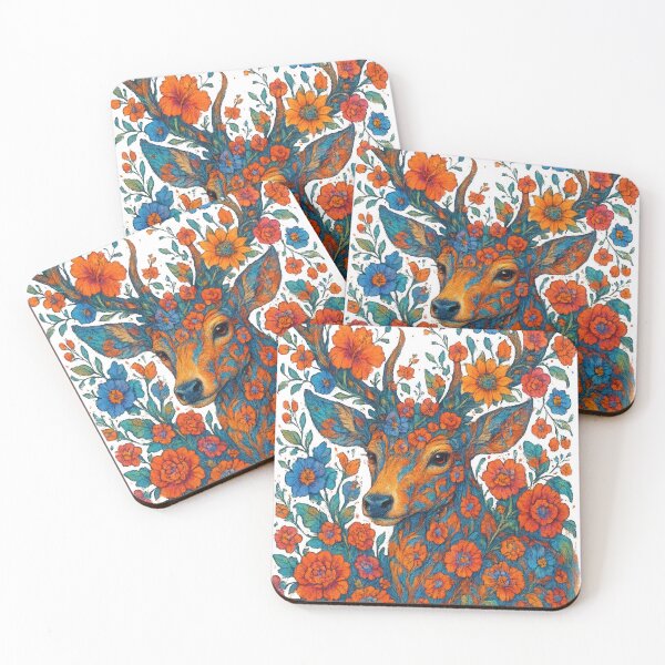 Item preview, Flower Deer designed and sold by a2zbuyshop.