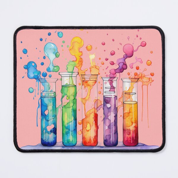Item preview, Watercolor Science-Chemistry 5 Test Tubes Chemical Reaction designed and sold by GrinGalore.