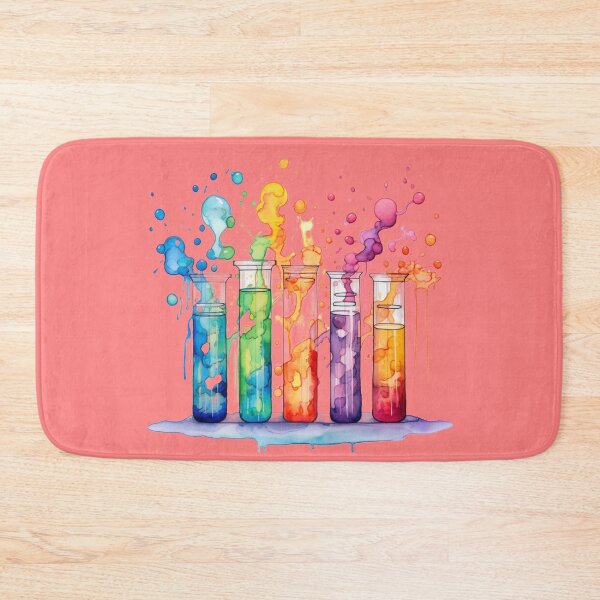 Item preview, Watercolor Science-Chemistry 5 Test Tubes Chemical Reaction designed and sold by GrinGalore.