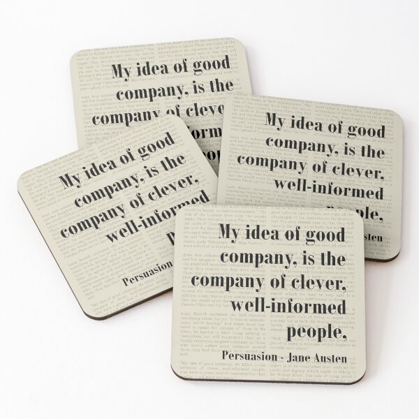 Item preview, Good Company Persuasion Jane Austen Quote Classic Literature designed and sold by kakarikihill.
