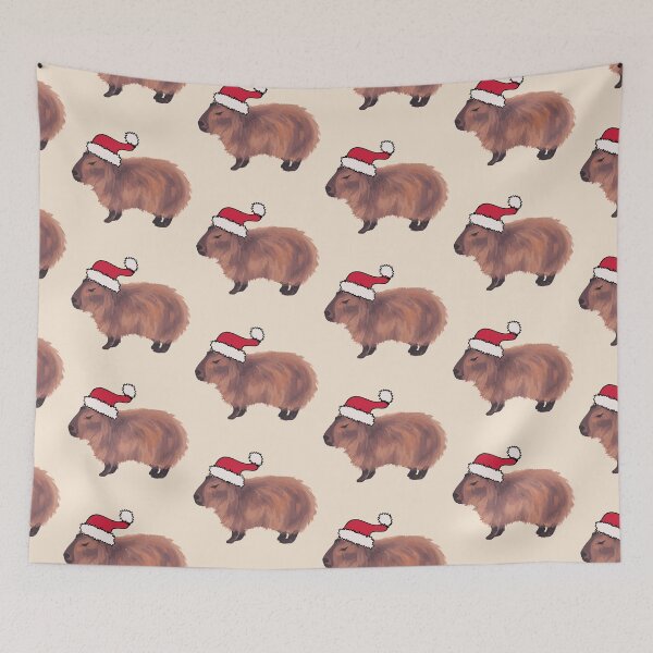 Item preview, Cranky Christmas Capybara designed and sold by LauraCoxArt.