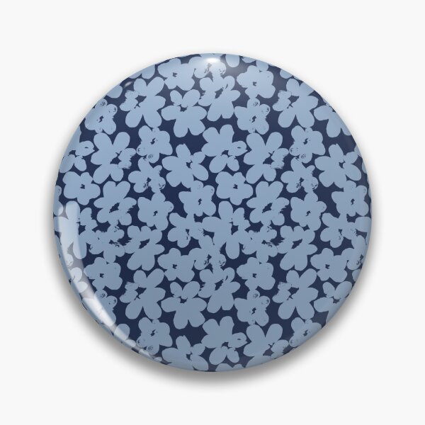 Item preview, Blue Scandi flower pattern designed and sold by Pattern Palette Hub.