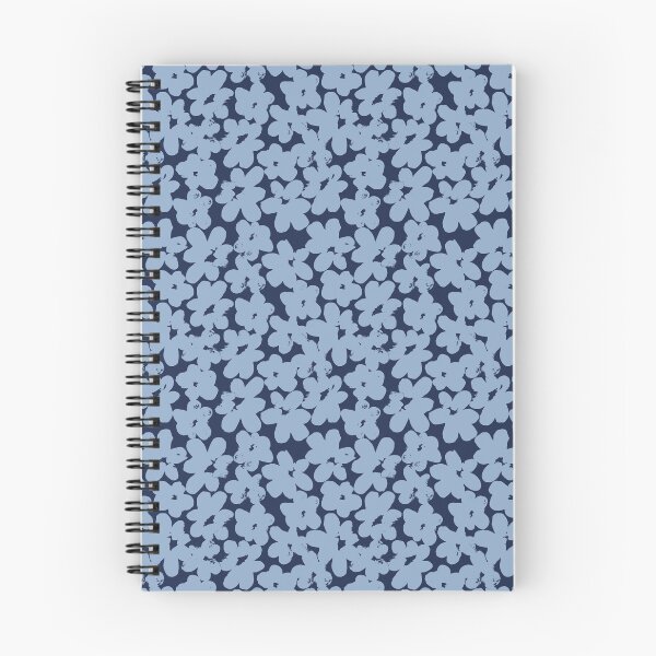 Item preview, Blue Scandi flower pattern designed and sold by Pattern Palette Hub.