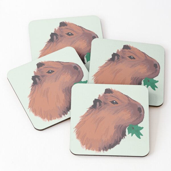 Item preview, Capybara Chewing Leaves Large Print designed and sold by LauraCoxArt.