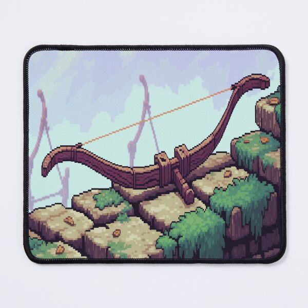 Item preview, A Pixel Archers Bow Lying On Mossy Cobblestone 2 designed and sold by SilentSpirits.
