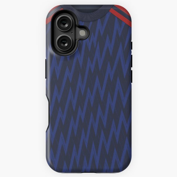 Item preview, Navy Blue Lightning Bolt Pattern Football Shirt – Electric Kit Style Phone Case designed and sold by Final Whistle Art.