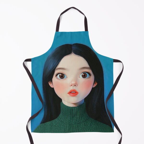 Item preview, Shocked Anime Girl in Green Sweater with Big Eyes and Red Lips designed and sold by Art of Ngu.
