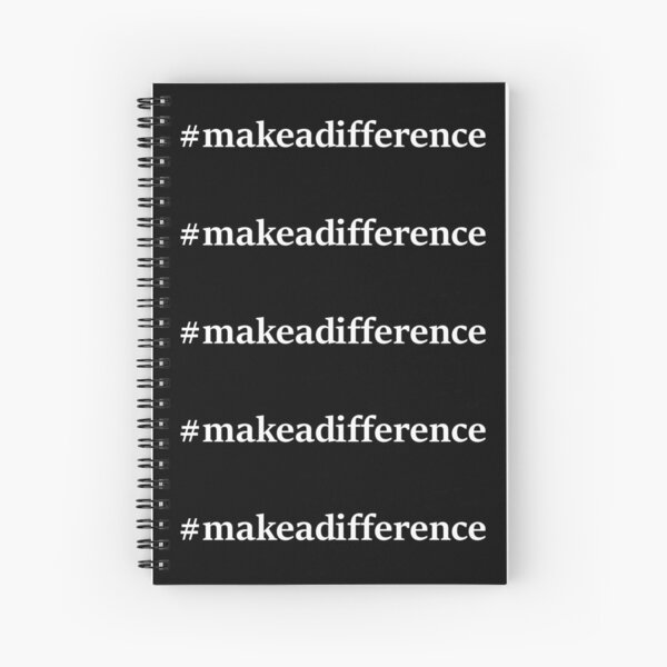 #makeadifference Spiral Notebook