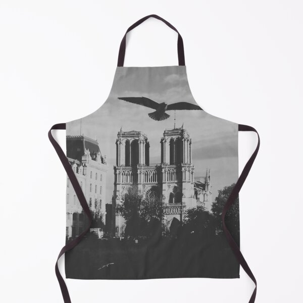 Item preview, Notre Dame with bird, high contrast greyscale designed and sold by Dryft7.