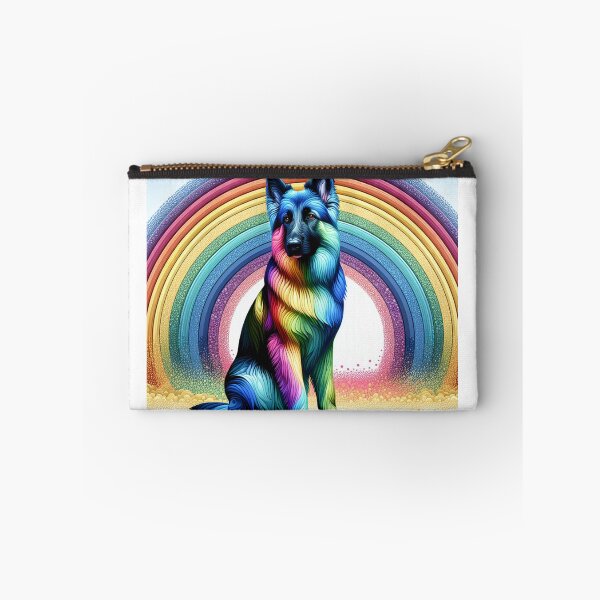 Item preview, Frosty rainbow bubble style German Shepherd designed and sold by BritishDelights.