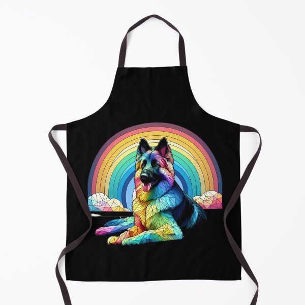 Item preview, Rainbow geometric style German Shepherd designed and sold by BritishDelights.