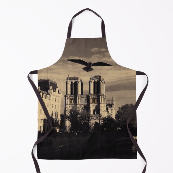Item preview, Notre Dame with bird, high contrast sepia designed and sold by Dryft7.
