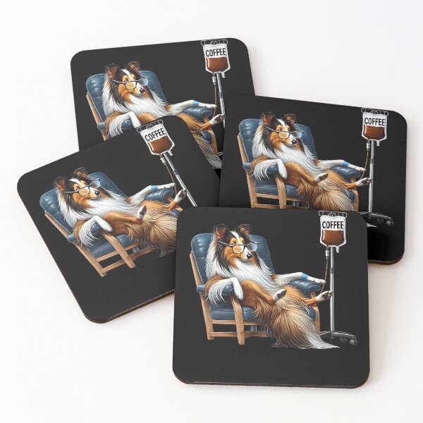 Item preview, Funny Collie Coffee Drink Dog Lover designed and sold by Kimberley King Art  King Art.