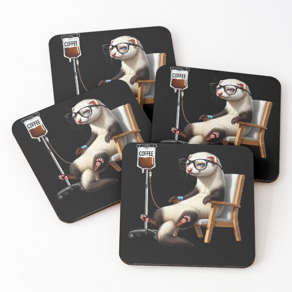 Item preview, Funny Ferret IV Coffee Drink Animal Lover designed and sold by Kimberley King Art  King Art.