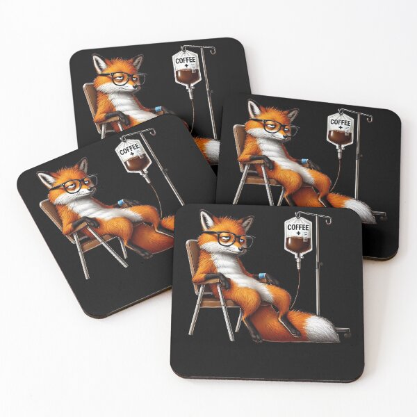 Item preview, Funny Fox IV Coffee Drink Animal Lover designed and sold by Kimberley King Art  King Art.