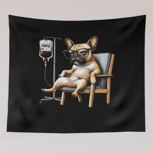 Item preview, Funny French Bulldog Coffee Drink Dog Lover designed and sold by Kimberley King Art  King Art.