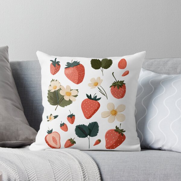 Item preview, Strawberries & Flowers Cute Nature Lovers Floral Cottagecore designed and sold by SecretDicer.