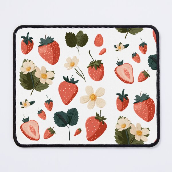 Item preview, Strawberries & Flowers Cute Nature Lovers Floral Cottagecore designed and sold by SecretDicer.