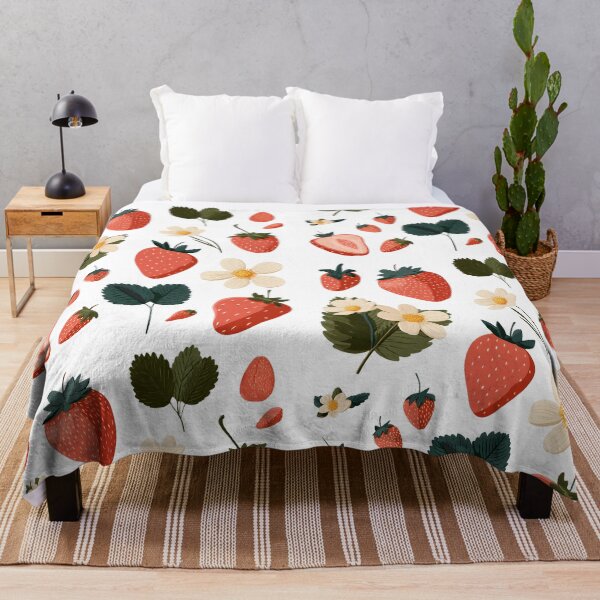 Item preview, Strawberries & Flowers Cute Nature Lovers Floral Cottagecore designed and sold by SecretDicer.