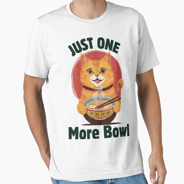 Item preview, cat just one more bowl designed and sold by yuki-hana.