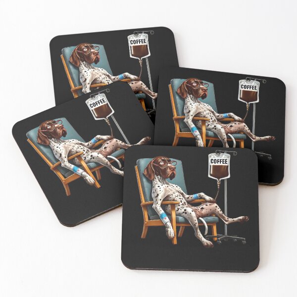 Item preview, Funny German Shorthaired Pointer Coffee Drink Dog Lover designed and sold by Kimberley King Art  King Art.