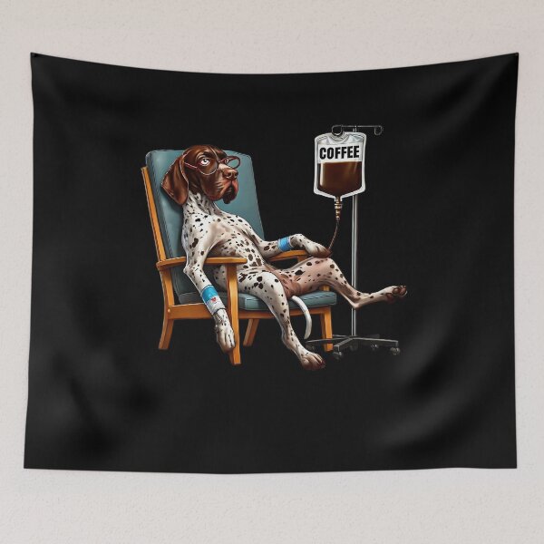 Item preview, Funny German Shorthaired Pointer Coffee Drink Dog Lover designed and sold by Kimberley King Art  King Art.
