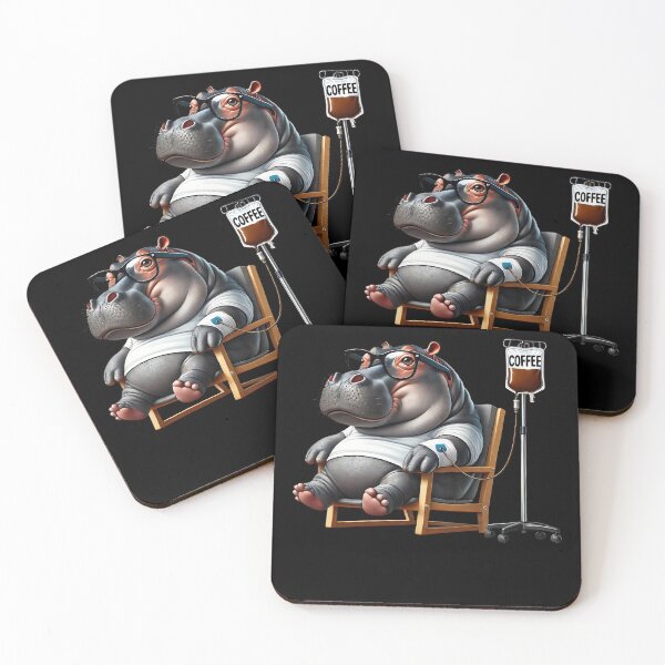 Item preview, Funny Hippo IV Coffee Drink Animal Lover designed and sold by Kimberley King Art  King Art.
