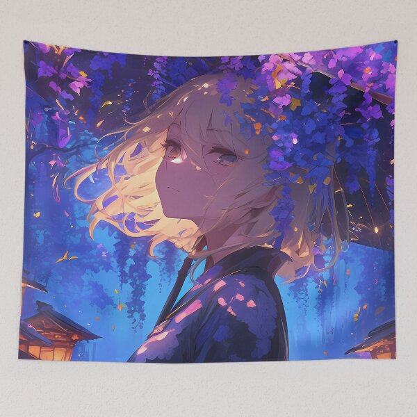 Item preview, Katyusha Moonlit Wisteria Lanterns Girls und Panzer Anime designed and sold by juniorcastros.
