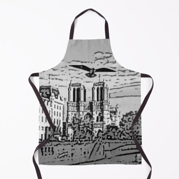 Item preview, Notre Dame with bird, thick line sketch designed and sold by Dryft7.