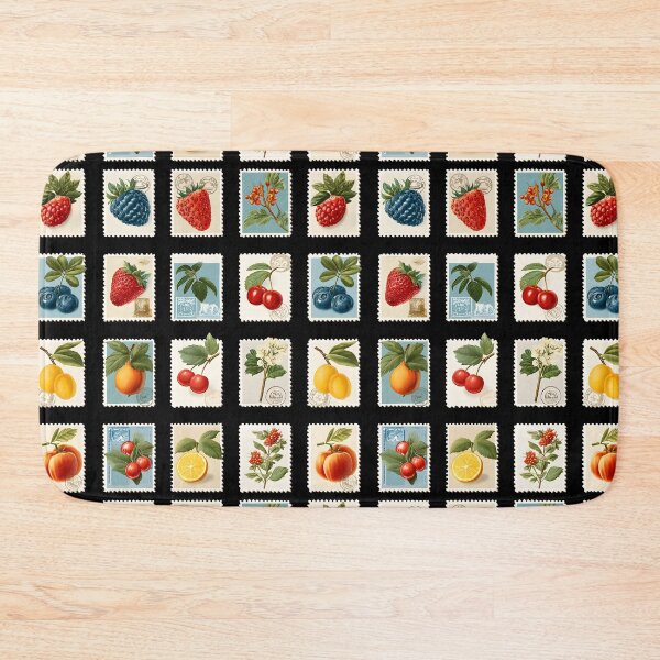 Item preview, Funny Fantastic Fruits Berries Lover Retro Botanical Stamps designed and sold by SecretDicer.