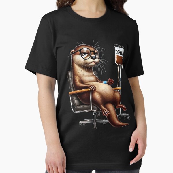 Aperçu de l'œuvre Drôle de boisson au café Otter IV, amoureux des animaux créée et vendue par Kimberley King Art  King Art.