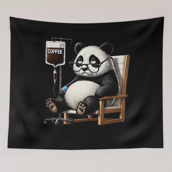 Item preview, Funny Panda IV Coffee Drink Animal Lover designed and sold by Kimberley King Art  King Art.