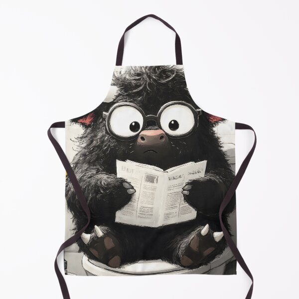 Item preview, Animal Cheery Cozy Buffalo Reading Newspaper Toilet Bathroom Moment designed and sold by earlobejerk.