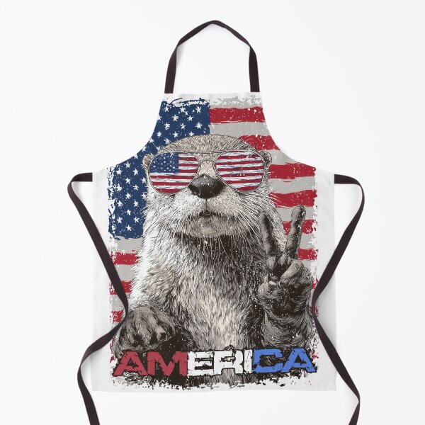 Item preview, Patriotic Otter Peace Sign - American Flag Otter Sunglasses designed and sold by Gaviani Design Studio.