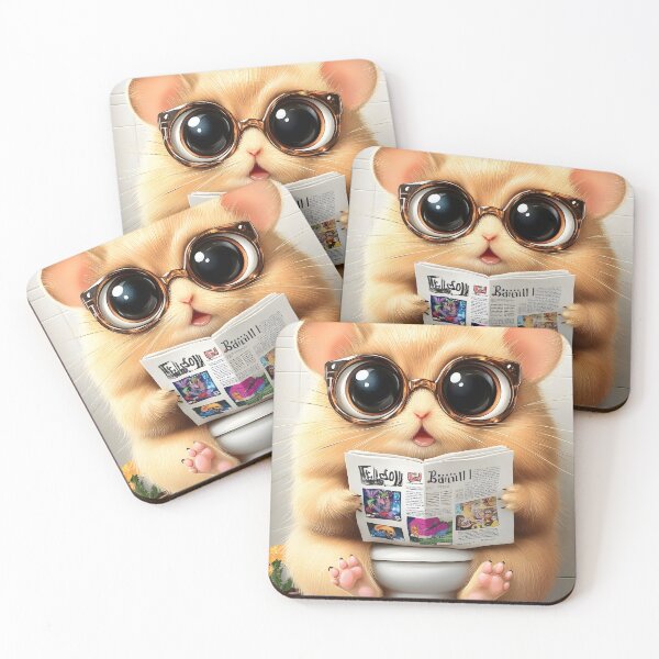 Item preview, Animal Adorably Wide-Eyed Hamster Clutches Tiny Toilet Newspaper Excitedly designed and sold by earlobejerk.